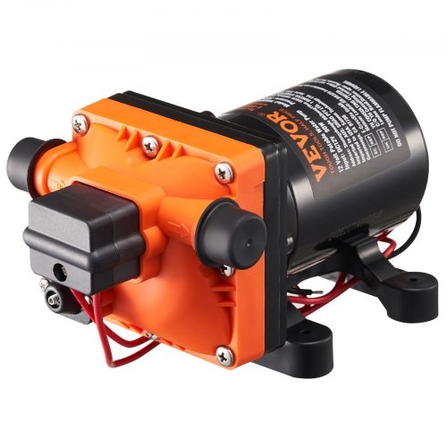 12V Diaphragm Pump, 3 GPM (11.36 L/min), 4-Chamber 12 Volt DC Water Pump wit…