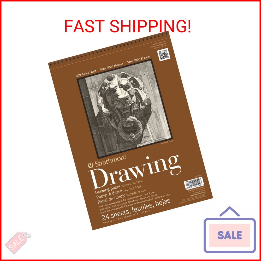 Strathmore (400-104 400 Series Drawing, Smooth Surface, 9×12, 24 Sheets