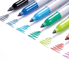 Pack of 2 Water-Resistant Fine Tip Markers – Black and Red, Superior Precision