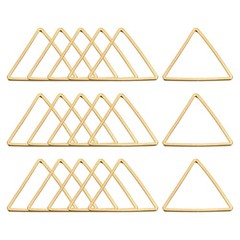 Triangle Earring Beading Hoop Hollow Frame Charm 20mm/ 0.78″ Brass Tone, 20pcs