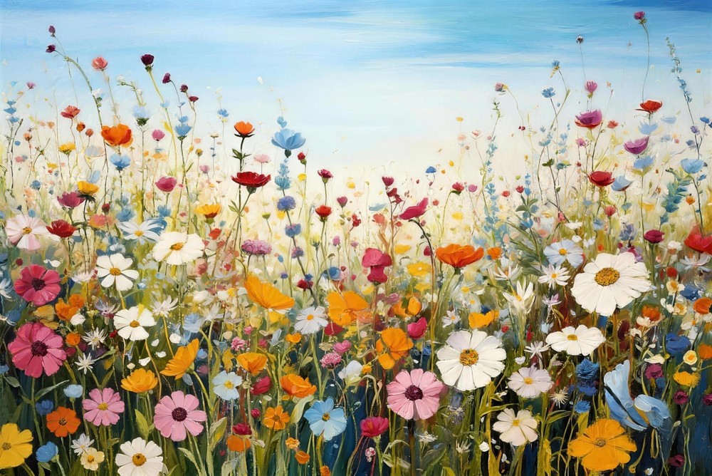 Gikboup 5D Diamond Painting Kit for Adults Beginner – Sea of Flowers FMA007
