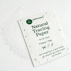 50 PCS Natural Tracing Paper 8.5×11 Inch 60 GSM Transparent Drawing Sheet Art