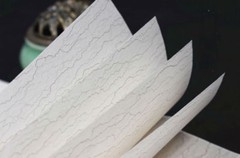 10pc Chinese Ink Brush Painting Sumi-e Calligraphy Rice Xuan Paper Wave Pattern
