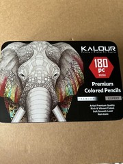 180 Kalour colored pencils in metal case NEW shipping included