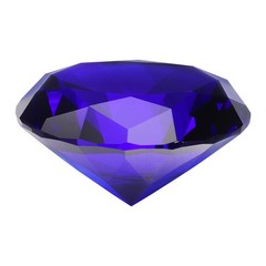 Diamond crystal card holder 80mm diam. artif. dark blue