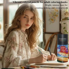 Yagol Colored Pencils for Adult Coloring Books, 72 Color Pencil Set, Soft Cor…