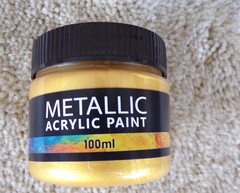 Acrylic Paint Metallic Gold, 100ml @h27