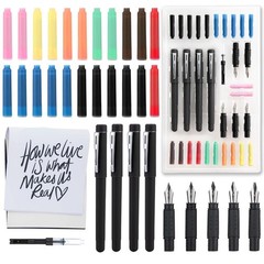 34Pcs Calligraphy Pen Set, Calligraphy Kit with 5 Pen Nibs and 22 Assorted In…