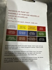 Artsmith Watercolor Paint Set 12 PCs 0.4 Oz Each