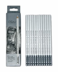 12 PCS White Pastel Drawing Pencils Professional Artist Charcoal Sketch Art