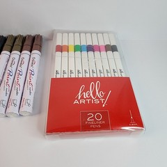 21 Overseas paint markers w/ 2 sets of Hello Artist fineliner pens