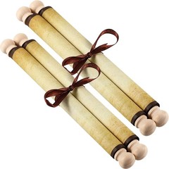 2 PCS Blank Scrolls with Wood Rods – Perfect for Wedding Vows, Invitations, Cosp