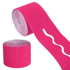 Corrugated Paper Bulletin Border for Classroom Decoration Rose Red