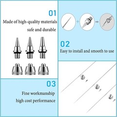 For Airbrushes Spray Gun Airbrush Nozzle Needle Replacement Parts 0.2/0.3/0.5mm