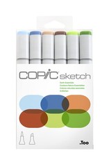 Sketch Alcohol Markers, 6 Color Dual Tip Art Marker Set – Blendable Brush Tip…