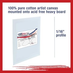 Blank Cotton Canvas Panels 11″x14″ Mounted Art Boards 24-Pack