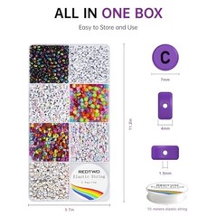 1600 Pcs Letter Beads Kit, 6 Styles of Colorful Alphabet Beads for 1600 pcs