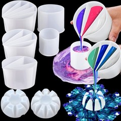 7 Pcs Paint Pouring Supplies Multi Channel Split Cups for Paint Pouring Acryl…
