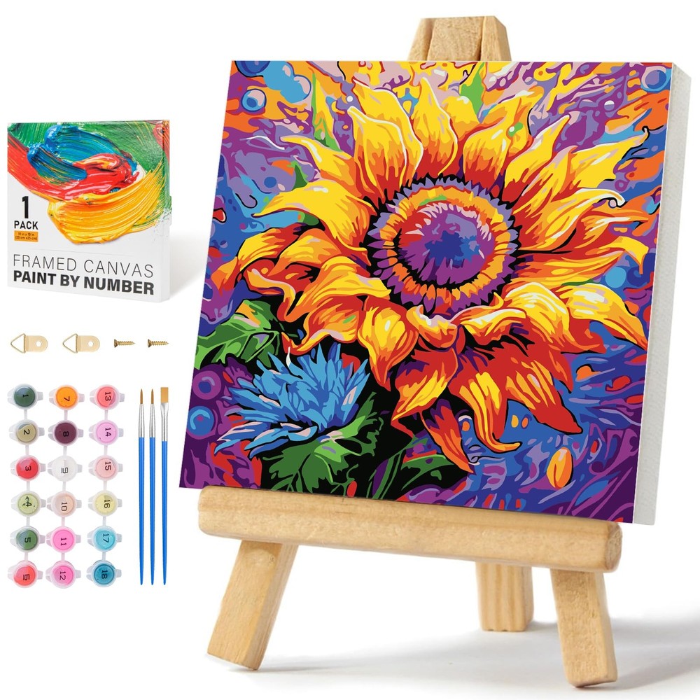 Paint by Numbers Kit for Adults Beginners & Kids Ages 8-12, Sunflower Acrylic Ea
