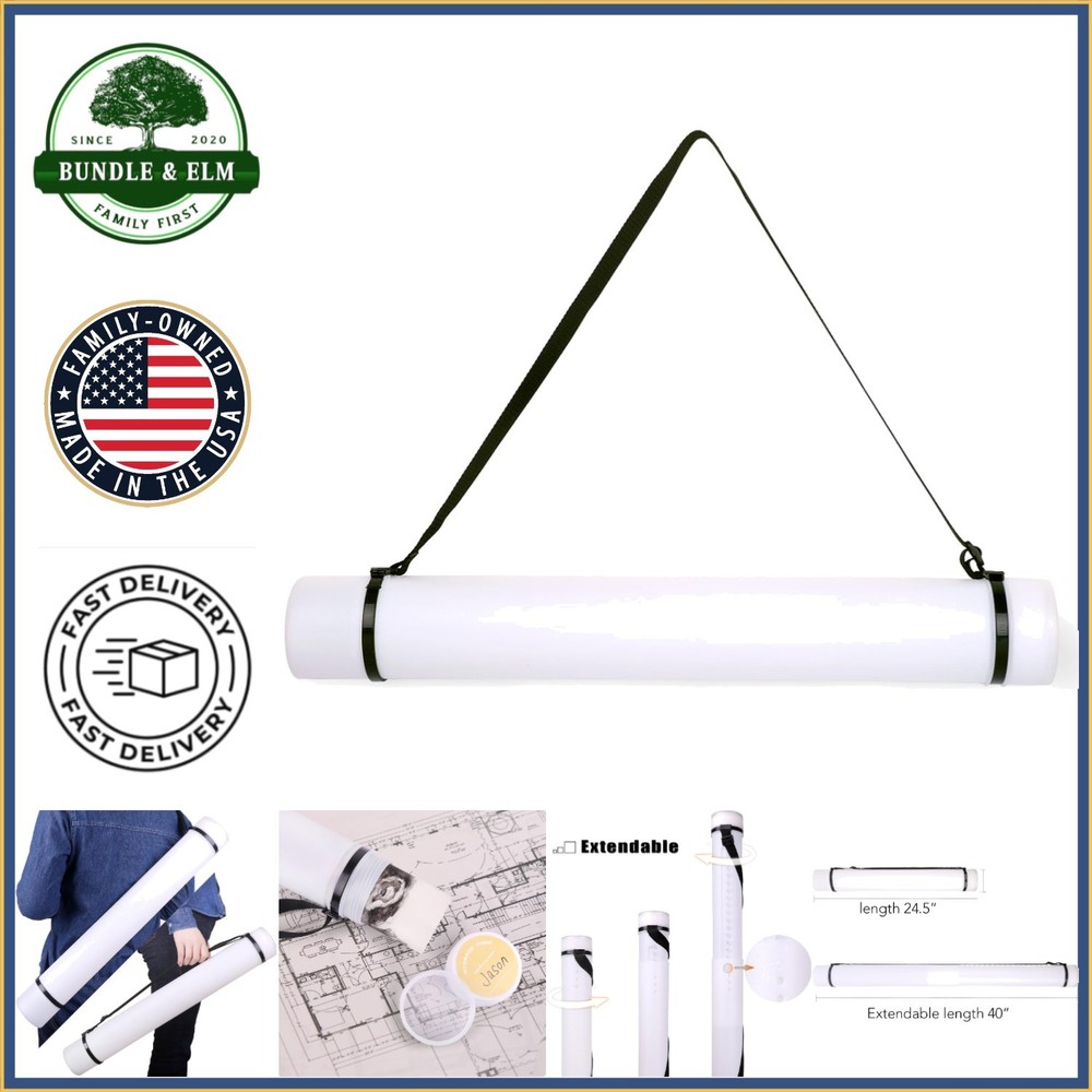 Lightweight Storage Tube for Art and Blueprints, Water-Resistant Protection