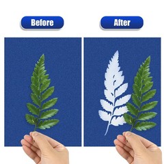Sun Print Paper Kit Cyanotype Paper, 24 Sheets Papers with White-24
