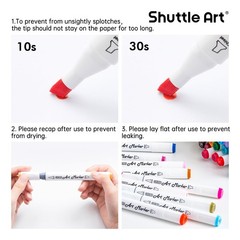 Alcohol Markers Brush tip, Dual Tip Brush & Chisel Tip Art Marker Set, 50 Col…