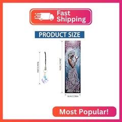 Tontut 4pcs Diamond Art Painting Kit Bookmark, Purple Peach Blossom Lady DIY Art