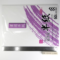 Japanese Calligraphy Rice Paper Hanshi 50 Sheets Thick White Clean Copy DAISO