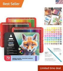 Rich 72 Count Colored Pencil Set in Portable Tin – Ideal for Adult Artistry