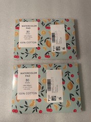 2-Pack 30-Sheet Watercolor Paper Pad, A5 (8.3 x 5.8) for Art Painting, Drawing