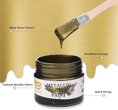 Metallic Acrylic Paint Brass, 100ml Brass Paint for Canvas, Rock, Stone, Wood…