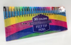 30 Colors Bright Colors No Smearing Quick Drying Multicolored Felt Tip Pens