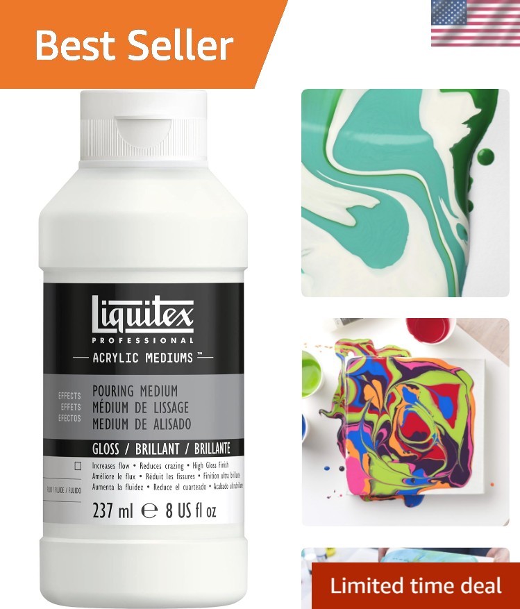 237ml Acrylic Pouring Medium for Smooth Finishes – Water Resistant & Non-Toxic