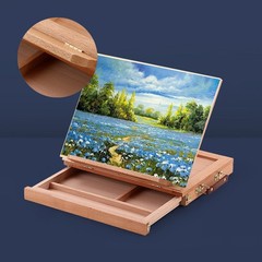 Wooden Table Easel Box W/ Storage Drawer Portable Artist Easel Painting Supplies