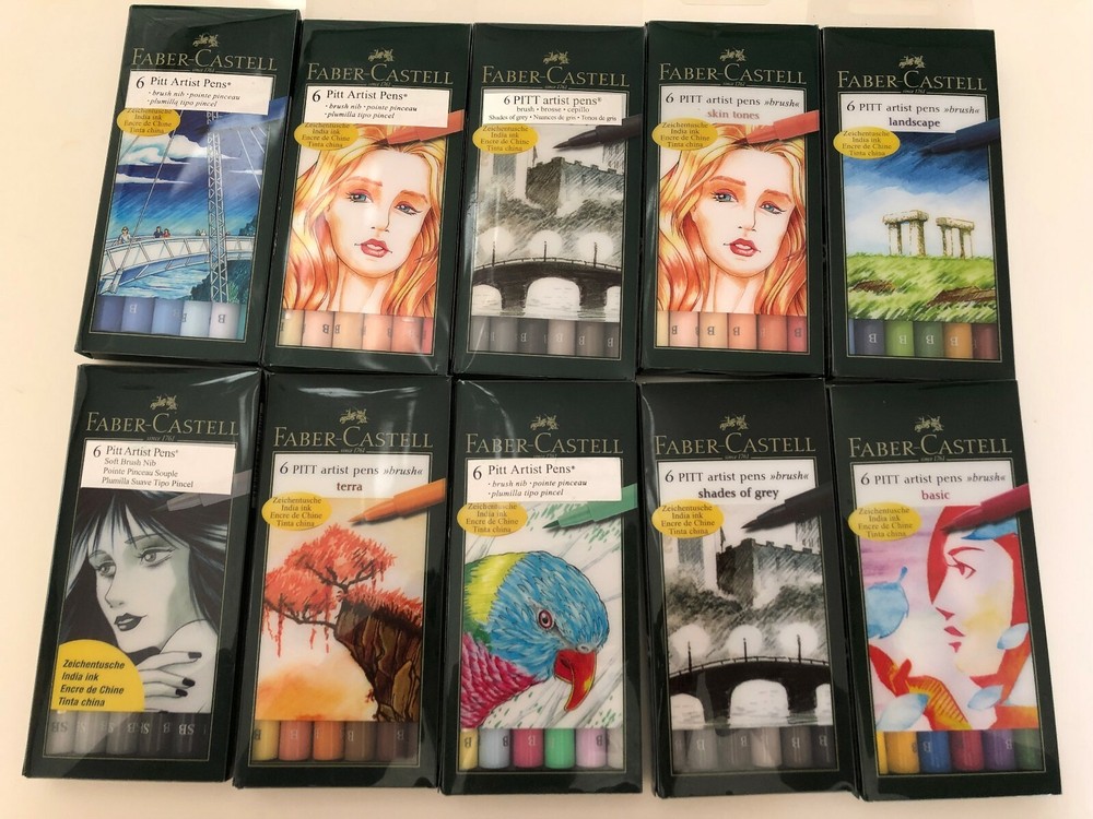 Faber Castell Artist Pens Brush Tip Multiple Styles, YOU PICK! NEW