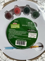 Merry Christmas Crafts Paint By Number Kit Wreath Holly Leaves NWT