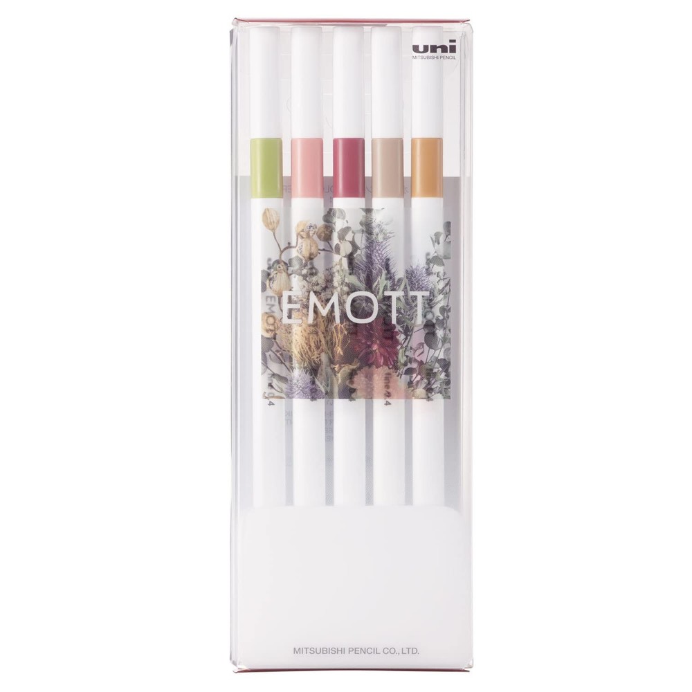 0.4mm Fine Felt Tip Pens 5 Color Set Water Based Pigment Ink with Case