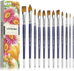 Synthetic Sable Blend Nature Hair Watercolor Brushes-12Pcs Paint Brush Set- roun