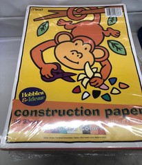 Colored Construction Paper-varied sizes and colors; 8 pounds