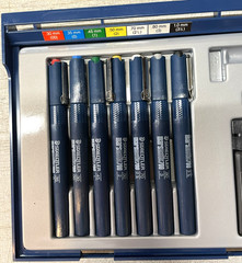Staedtler Mars Matic 700 Technical 7 Pen Set USED