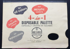 4-in-1 Disposable Palette for Watercolors, Acrylics, Oil Colors by Aquabee