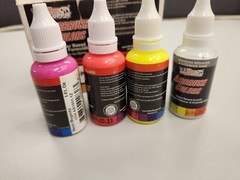 U.S. Art Supply® 6 Color 1oz Neon Fluorescent Paint Set with Cleaner & Thinner