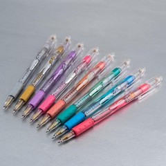 Metallic Gel Pens Medium Point Gold Ink Waterproof Refillable 2 Pack