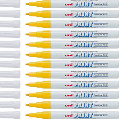 Uni-Paint 63705 PX-21 Oil-Based Paint Marker, Fine Point, Yellow 12-Count