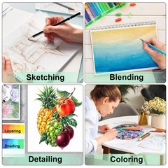 256 Colored Pencils Set for Adult Coloring,Soft Core Pencils for Drawing Blen…