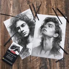 Eco-Friendly Willow Charcoal Sticks – 25 Soft Black Pieces for Artists