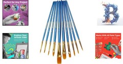 All-Purpose Kids Paint Brushes Set – Includes 10 Sizes for Every Art Project