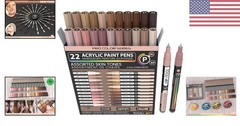 Detailed Artwork with 22 Skin Tone Acrylic Markers – Non-Toxic & Water-Based