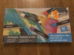 Crelando Oil Pastels 48 Count Multicolor Art Set Boxed Drawing Craft Supplies