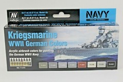 Vallejo Model Air Paint Set: Kriegsmarine WWII German Colours – VAL71615